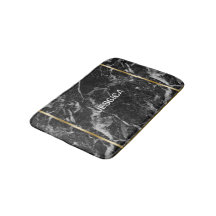 Zwart & Grijs Faux MarbleGold-accent