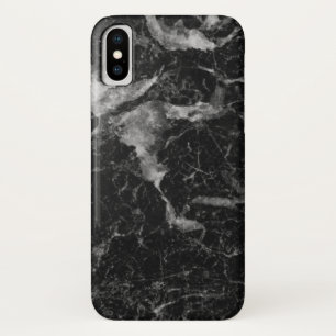 Zwart & Grijs Faux Marmer Textuur Case-Mate iPhone Case