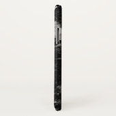 Zwart & Grijs Faux Marmer Textuur Case-Mate iPhone Case (Achterkant / rechts)