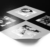Zwart grijs FOTO-sjabloon - Overdracht naar elke w Foto Afdruk (Hoek)