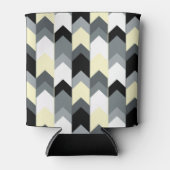 Zwart, grijs, gele chevron blikjeskoeler (Voorkant)