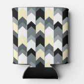 Zwart, grijs, gele chevron blikjeskoeler (Achterkant)