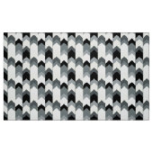 Zwart, grijs, gele chevron stof (Fat Quarter)