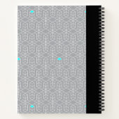 zwart-grijs geometrisch bullet journal notitieboek (Achterkant)