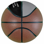 Zwart Grijs Gepersonaliseerde Basketbal (Rechts)