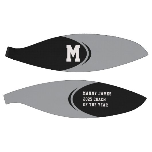 Zwart Grijs Gepersonaliseerde Basketbal (Panelen)