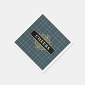 Zwart Grijs Geruit Ellegant Feestje Servet (Hoek)