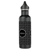 Zwart & grijs geruit waterfles  (Links)