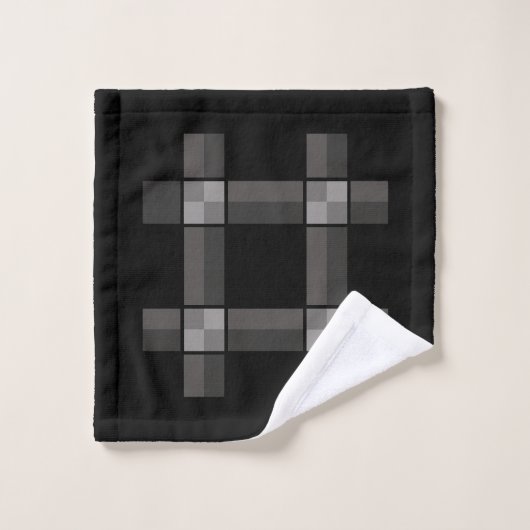 Zwart Grijs Geruite Wasdoek Washandje (Wasdoekje)
