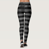 Zwart grijs gestreept patroon leggings (Achterkant)