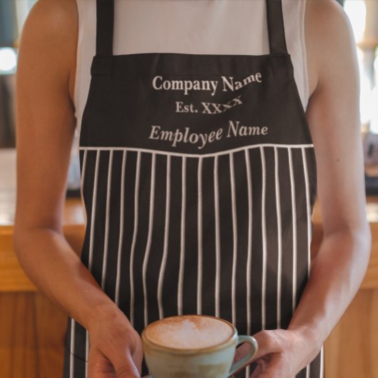 Zwart & grijs gestreept Schort voor All-over afdru