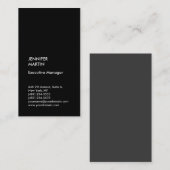 Zwart grijs, gewoon modern, stijlvol visitekaartje (Voorkant / Achterkant)