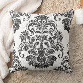 Zwart/grijs Glitter Damask Omkeerbare PIllow Kussen (Deken)