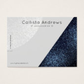 Zwart grijs Glitter Geo Heart Bracelet display Visitekaartje (Voorkant)