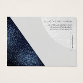 Zwart grijs Glitter Geo Heart Bracelet display Visitekaartje (Achterkant)