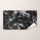 Zwart-grijs glitter-washanddoekset 2 voor handdoek (Handdoek)