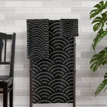 Zwart grijs golfpatroon Japanse stijl