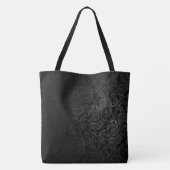 Zwart & Grijs Gotisch  Patroon Tote Bag (Achterkant)