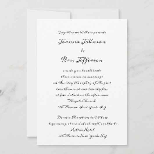 Zwart Grijs Goud Bloemen Krans Luxe Elegant Kaart (Achterkant)