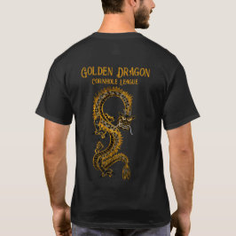 Zwart grijs goud | Golden Dragon Cornhole League T-shirt