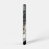 Zwart Grijs Goud Marmeren Swirl Abstract Patroon Samsung Galaxy Hoesje (Rechterkant)