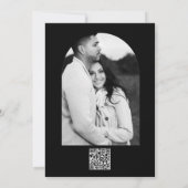 Zwart Grijs Goud Modern Minimal Elegant Huwelijk Kaart (Achterkant)