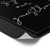 Zwart Grijs Goud Modern Minimal Guestbook Sign Poster (Hoek)