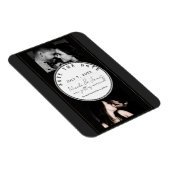 Zwart Grijs Goud Modern Minimal Save the Date Magneet (Rechterzijde)