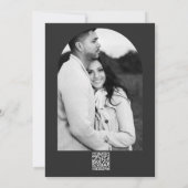 Zwart Grijs Goud Modern Minimal Wedding Bedankt Kaart (Achterkant)