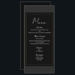 Zwart Grijs Goud Modern Minimal Wedding Menu<br><div class="desc">Overeenkomende items in dit ontwerp zijn beschikbaar.</div>
