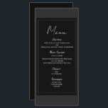 Zwart Grijs Goud Modern Minimal Wedding Menu<br><div class="desc">Overeenkomende items in dit ontwerp zijn beschikbaar.</div>