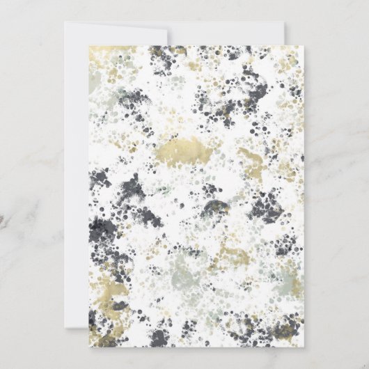 Zwart Grijs Goud Modern Sweet 16 Verjaardagsfeest Kaart (Achterkant)