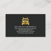 Zwart Grijs Gouden Trucker Lagen Visitekaartje (Achterkant)