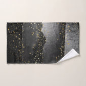 Zwart grijs gradiënt kosmische ster ruimte bad handdoek (Handdoek)