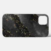 Zwart grijs gradiënt kosmische ster ruimte Case-Mate iPhone case (Achterkant (horizontaal))