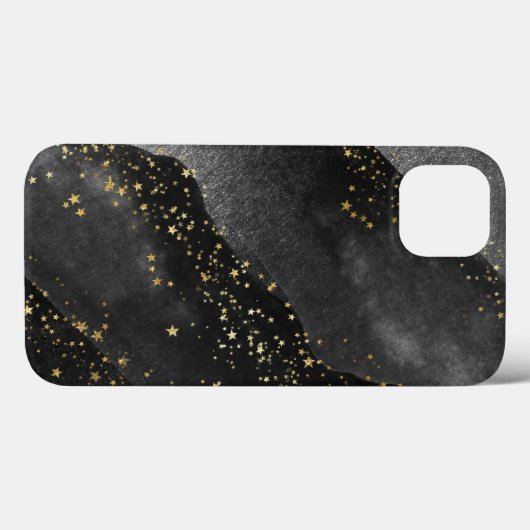 Zwart grijs gradiënt kosmische ster ruimte Case-Mate iPhone case (Achterkant (horizontaal))