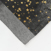 Zwart grijs gradiënt kosmische ster ruimte fleece deken (Hoek)