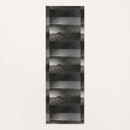 Zwart grijs gradiënt kosmische ster ruimte yogamat