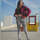 Zwart Grijs Gradiënt Patroon Broeken Leggings