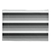 Zwart Grijs Grijs Aswit Streep Kussensloop (Achterkant)