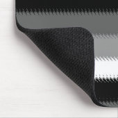 Zwart Grijs Grijs Aswit Streep Muismat (Hoek)