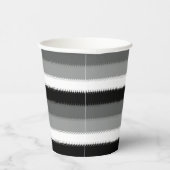 Zwart Grijs Grijs Aswit Streep Papieren Bekers (Rechts)