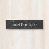 Zwart Grijs Hangende Wand Naam Bord Deurteken Deurbordje (Voorkant)