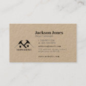 Zwart Grijs Home Repair Tools Kraft Visitekaartjes (Achterkant)