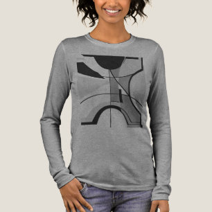 Zwart Grijs Houtskool Wervelend Grote MCM Look Des Tri-Blend Shirt