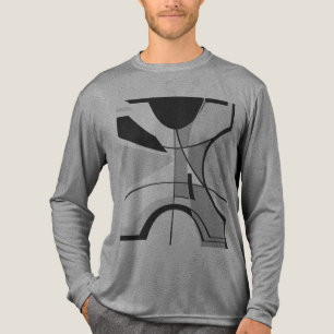Zwart Grijs Houtskool Wervelend Grote MCM Look Des Tri-Blend Shirt