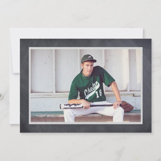 Zwart/grijs karton - Aankondiging van Afstuderen (Achterkant)