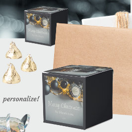 Zwart Grijs Kerst Ornamenten met Garlands Bedankdoosjes