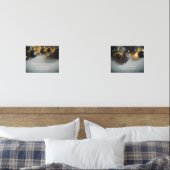 Zwart Grijs Kerst Ornamenten met Garlands Muurkunst Sets (Slaapkamer)