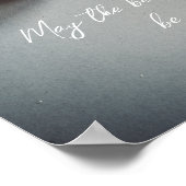 Zwart Grijs Kerst Ornamenten met Garlands Poster (Hoek)